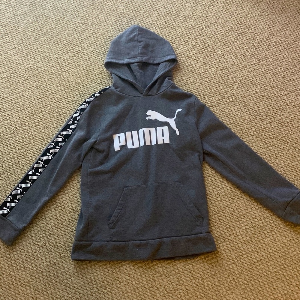 Category: Hoodie Color: Grey & White Size: Boys Large (14-16)